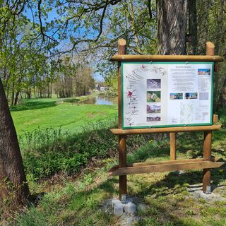 Oberkoskauer Mühlenweg - Infotafel Mittelmühle in Oberkoskau