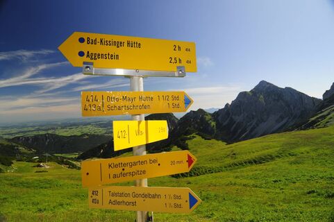 Wegweiser zur Bad Kissinger Hütte