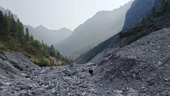 Photo de Luca Sangiorgio le long du parcours