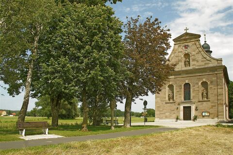 Die Wallfahrtskirche Maria Geburt wurde um 1746 anstelle einer älteren Kirche erbaut.