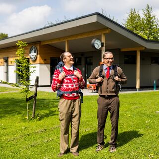 Willi und Ernst auf dem Traumschleifchen Baybachquellen am Gleis 3