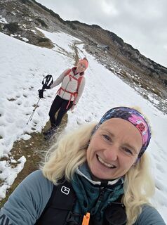 Photo de Jennifer Herbst le long du parcours