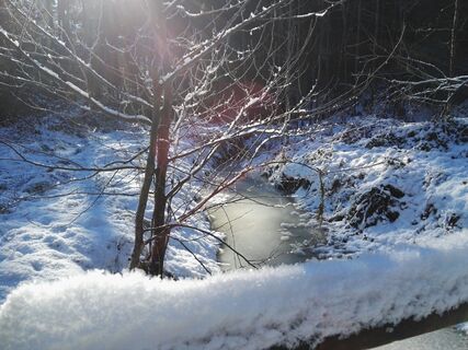 Salmbachbrückerl im Winter, Oststeiermark