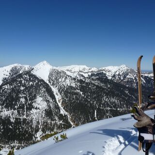 Skitour Kreuzspitze - Blick auf den Scheinberg