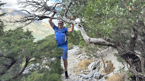 Photo de Claudio Garzetti le long du parcours