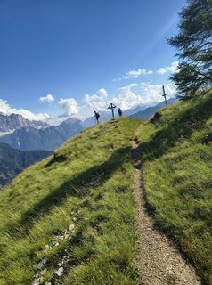 Photo de Maria Moro le long du parcours