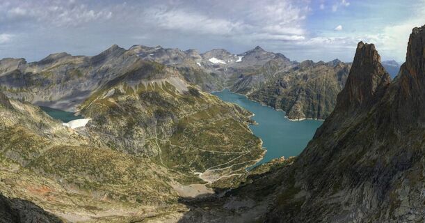 Stauseen Lac d'Emosson und Lac du Vieux Emosson