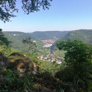 Blick vom Schorrenfels auf Bad Urach