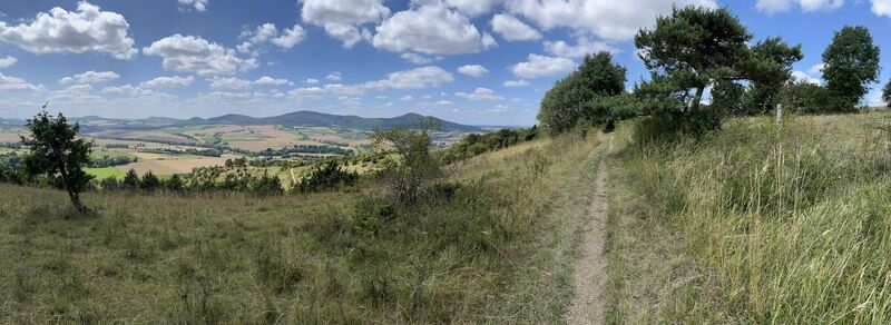 Foto von Siggi unterwegs entlang der Tour