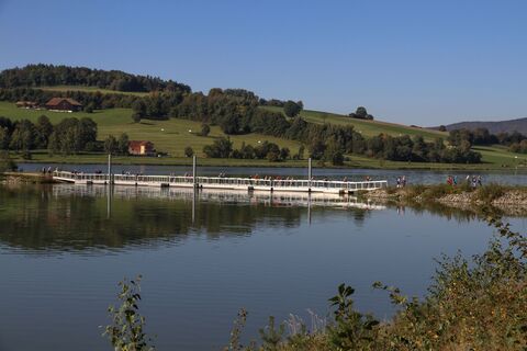 Schwimmsteg am Drachensee