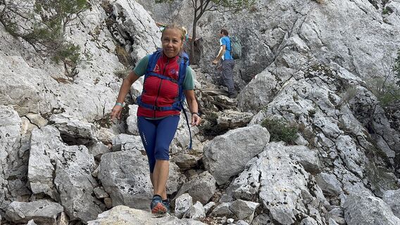 Photo de Claudio Garzetti le long du parcours