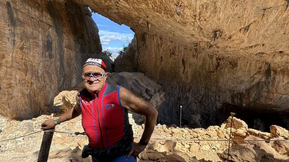 Photo de Claudio Garzetti le long du parcours