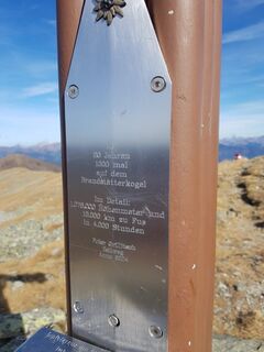 Gedenktafel Gipfelkreuz Brandstätterkogel