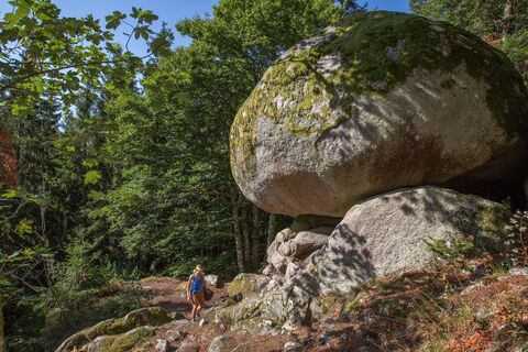 Wanderin am Solfelsen