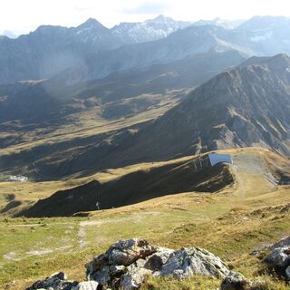 Weisshorn Gipfel Blick Richtung Carmennahütte
