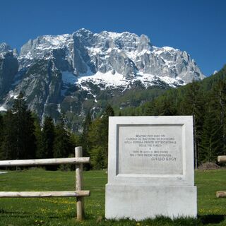 Jof di Montasio vom Ausgangspunkt (Malga Saisera)
