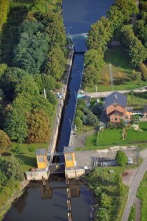 Luftbild der Pareyer Schleuse