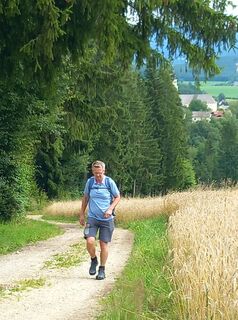 Photo de Astrid Baliko le long du parcours