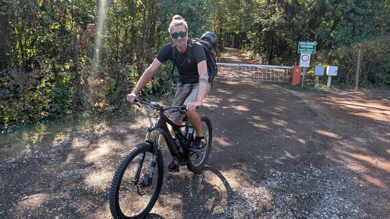 Photo de Simon Hauck le long du parcours