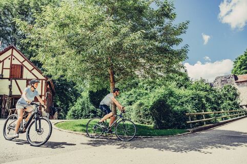 Radfahrende in Hohenlohe