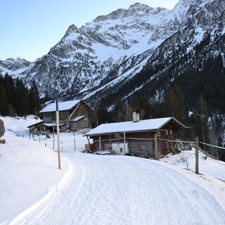 Blick zurück auf dem Weg ins Höfle