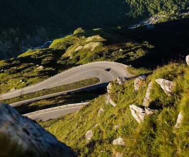 Blick auf die Grimsel Passstrasse