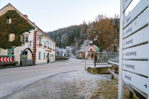 Start beim Gasthaus Grimmingtor in Niederöblarn