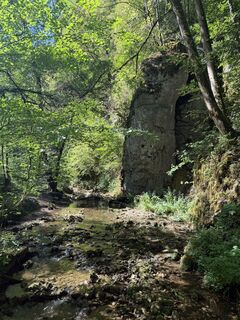 Foto von Astrid entlang der Tour