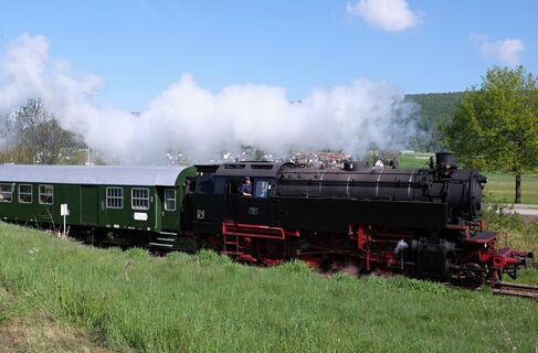Wutachtalbahn auf der Fahrt zum Museumsbahnhof Blumberg-Zollhaus