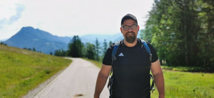Foto von Klaus Lehner entlang der Tour