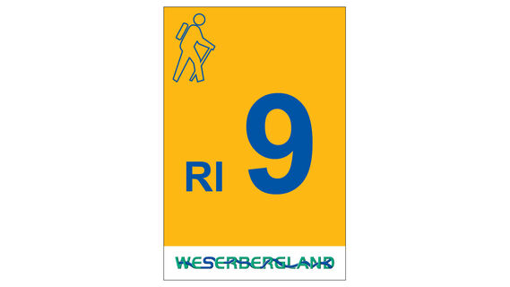 Markierung Wanderweg RI9 Rinteln