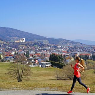 Laufen mit Aussicht nach Weiz, Oststeiermark