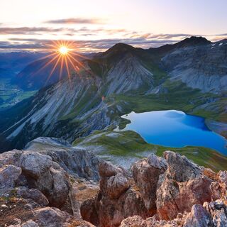 Lai da Rims mit Blick ins Val Müstair