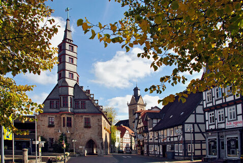 Rathaus, Kilianskirche und Stechbahn