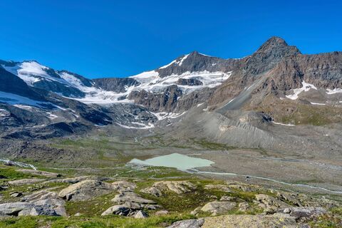 Cirque glaciaire des Evettes von der Hütte aus gesehen