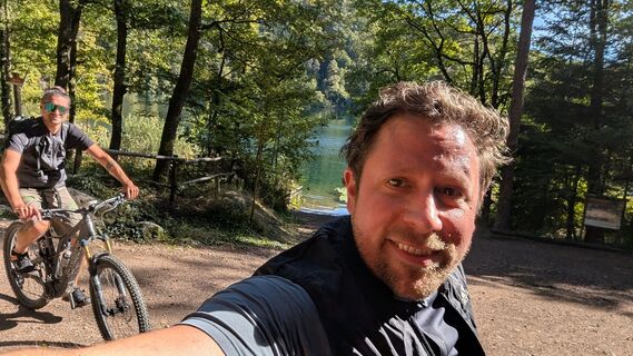 Photo de Simon Hauck le long du parcours