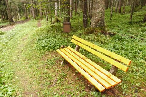 Bank mit Gedichtebox