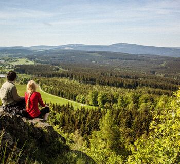 Blick vom Bärenstein auf den Erzgebirgskamm