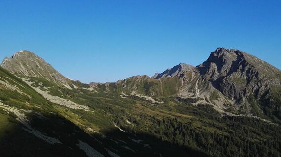 Blick vom Triebener Törl zum Knaudachtörl