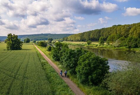 Weser-Radweg bei Grohnde