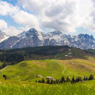 Blick in die Almenwelt Lofer vom Schwarzeck aus