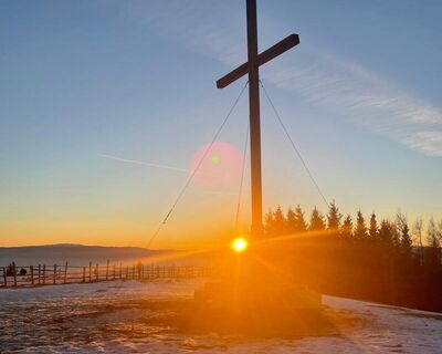 Schöckl Gipfelkreuz Winter_Naturpark Almenland_Oststeiermark