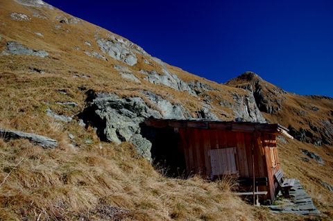 Blick von der Halshütte zur Wiesbauerspitze