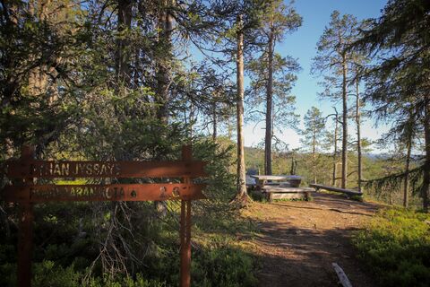 Malersicher Picknickplatz entlang des Pyhän Jyssäys-Wegs in Ruka