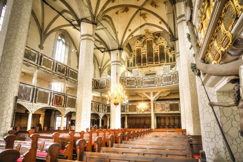 Langahus mit Blick zur Orgel - St. Andreas - Rudolstadt