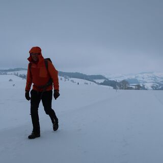 Gespurter Wanderweg - Winterwanderung Riffenmatt
