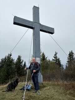 Photo de Brigitta Konrad le long du parcours
