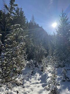 Photo de Linda Bauer le long du parcours