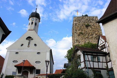 Jungnau Kirche mit Bergfried