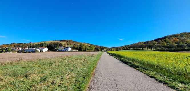 der Straße nach Henzing entlang